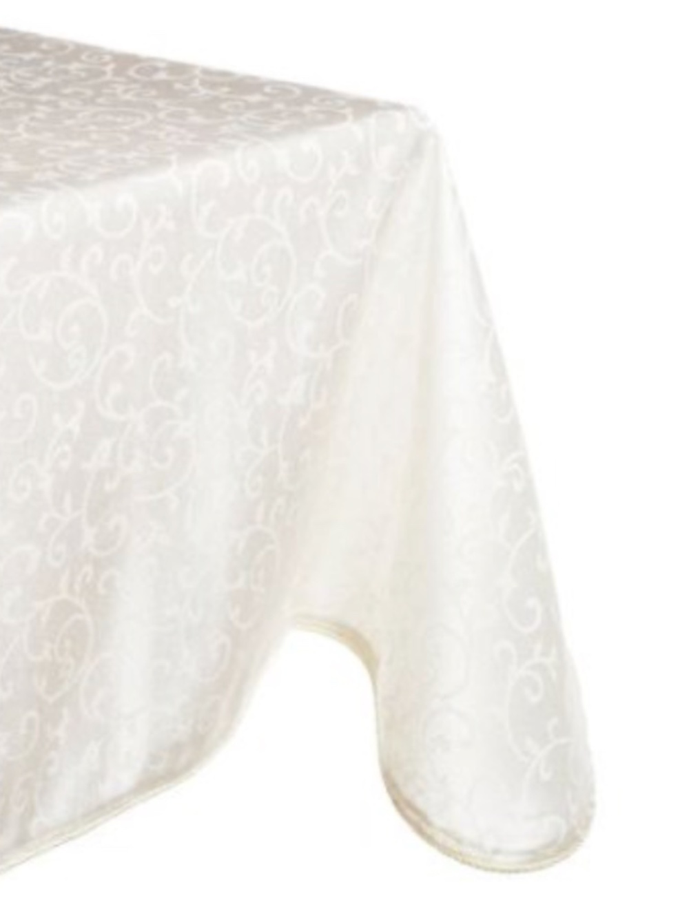 Lenox Opal Innocence Tablecloth |120" L x 60"| White|